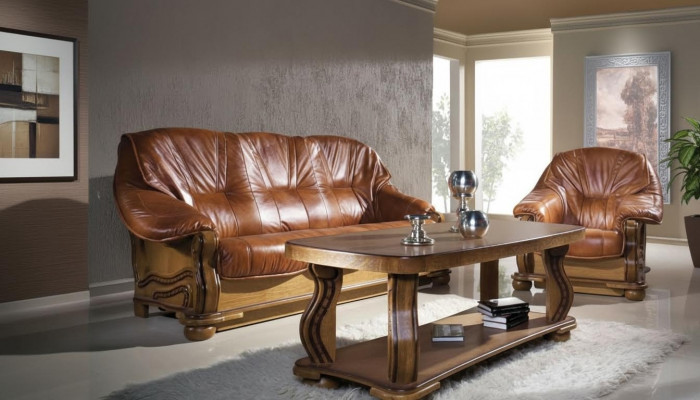 Antik Stil Liederdivan Canapé Sofagarnitur 3+2+1 Sëtzer Italienesch Lieder Polster
