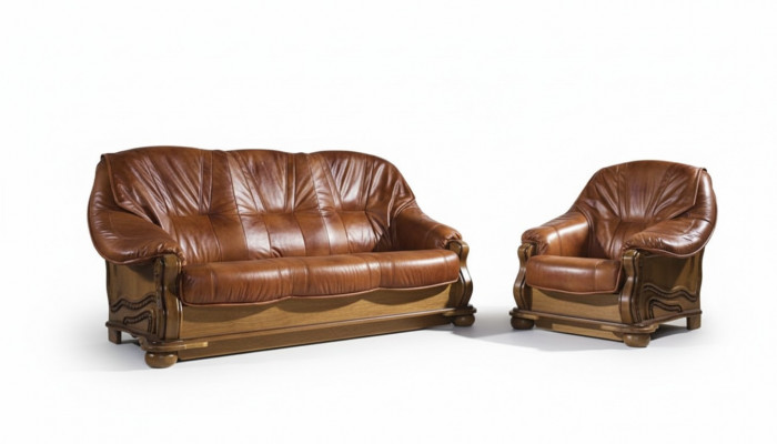 Canapé-Set 3+1+1 Sëtzer Klassesch Wohnlandschaft Polster Couchen Sofas Nei