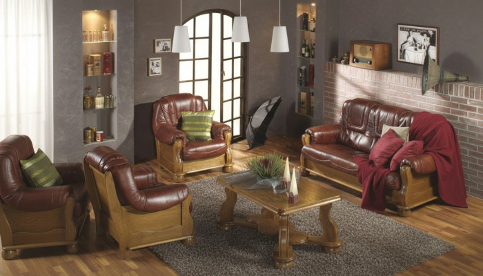 Sofagarnitur 3+1 Sëtzer Klassesch Wunnlandschaft Sofas Couchen Polster Canapé