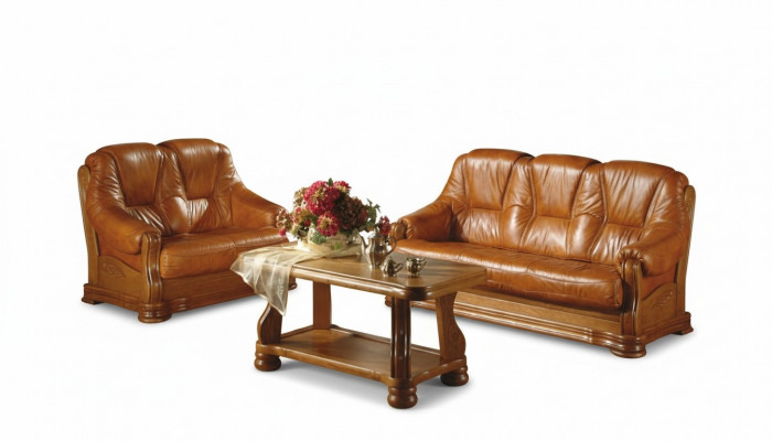 Klassesch Dräisëtzer Couch Couchen Polster Sofa 3-Sëtzer Lieder Couchen