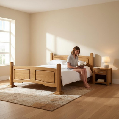 Antik Stil Klassesch Bett Duebelbett Better Schlofzëmmer Holz 60/180cm