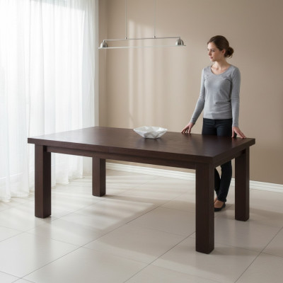 Iessdësch Holzdësch Holz Dëscher Dësch Iesszëmmer Massiv Auszéiher Gréisst
