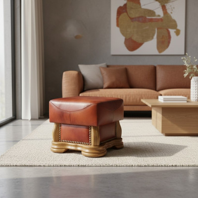 XXL Foussocker Club Lounge Hocker Lieder Textil Dekor Ottoman Designer Pufa