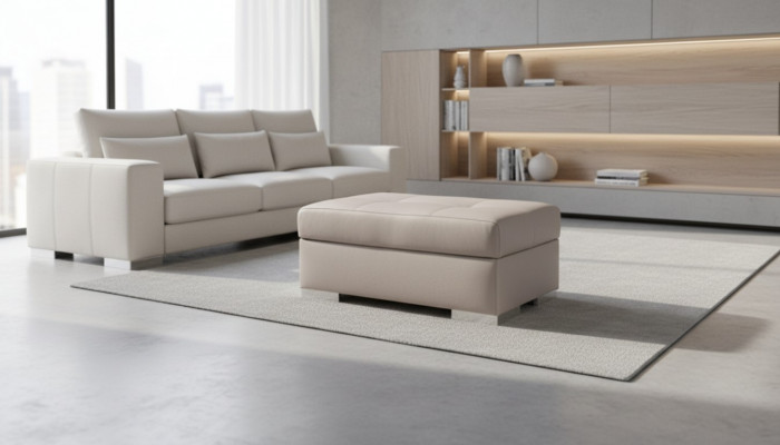 XXL Foussocker Club Lounge Dekor Hocker Lieder Textil Ottoman Designer Pufa