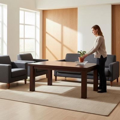 Auszéibarer Iessdësch Konferenz XXL Dëscher Design Holz Dësch Versammlung