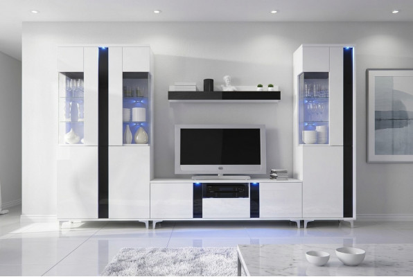 Héichglanz Wunnwand Deko Schiefwand Wunnzëmmer Schaf Vitrinn Sideboard