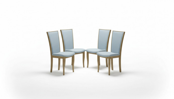 Set 4 Luxus Design Stull Polster Massiv Holz Büro Office Iesszëmmer Stull Sëtz