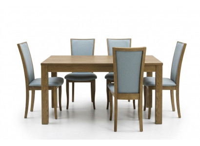 Set vu 6 Designer Stullen Luxus Gestofféiert Massiv Holz Büro Office Iesszëmmer Stull Sëtz
