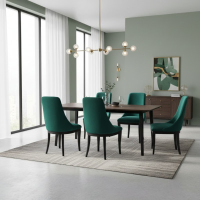 Designer Luxus Klassesch Iesszëmmer Stull Still Sëtz Modern Massiv Holz Fotell