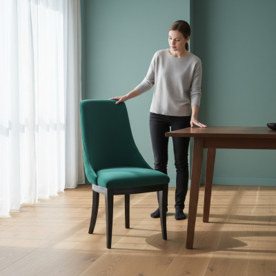 Set vun 6x Luxus Klassesch Iesszëmmer Stull Still Sëtz Modern Massiv Holz
