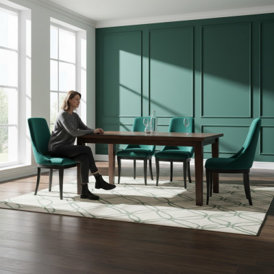 Set vu 10x Luxus Klassesch Esszëmmer Still Sëtz Modern Massiv