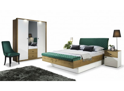 Set Designer Polsterbett Bett Better Stoff Ehebett Designerbett Nuetsdësch 2 Stéck.