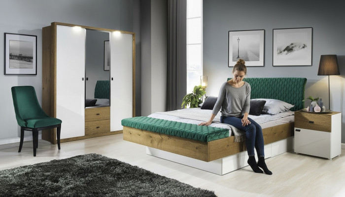 Komplett Schlofzëmmer Schlofzëmmer Nuetsdësch Komplett Bett Kleederschaf