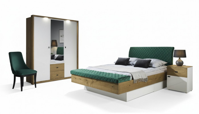 Komplett Schlofzëmmer Schlofzëmmer Nuetsdësch Komplett Bett Kleederschaf