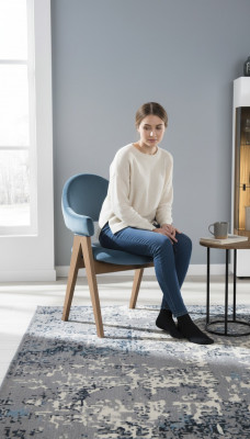 Set vu 4x Still Luxus Design Polster Massiv Holz Still Sëtz Büro Office Iesszëmmer