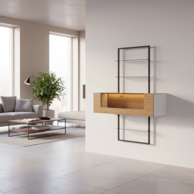 Designer Schafstrennung Regalwand Wunnzëmmer Schief System Büro Miwwelen 160cm