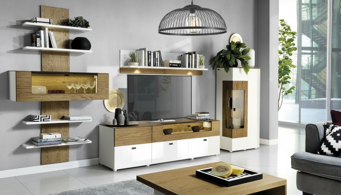 Set Modern Wohnwand Vitrinnen Regal Schaf Salons Barock Stil