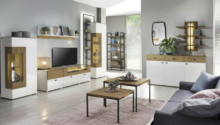 Set Modern Wunnwand Vitrinnen RTV Schaf Wunnzëmmer Barock Stil