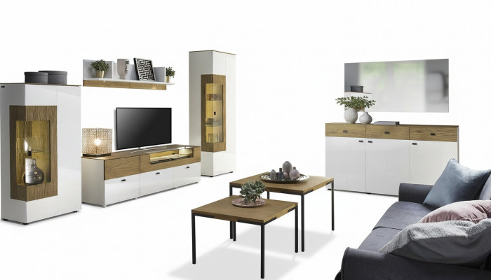 Set Modern Wunnwand Vitrinnen RTV Schaf Wunnzëmmer Barock Stil