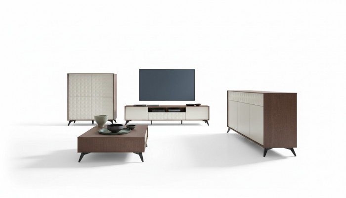 Set Modern Wunnwand Kommode RTV Wunnzëmmer Dësch Wunnween