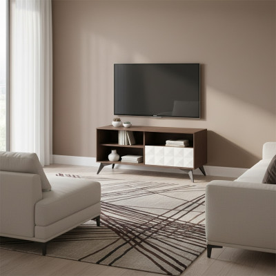 RTV Säitenschaf / Televisiounswand / Niddereg Board / Ënnerschaf / TV Led Televisiounsschaf Holz nei