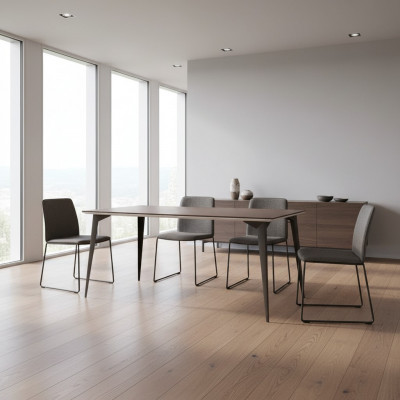 Design-Esstisch am antiken Stil Iess-Dësch Modern Dëscher Wunnzëmmer Holz 160x90cm nei