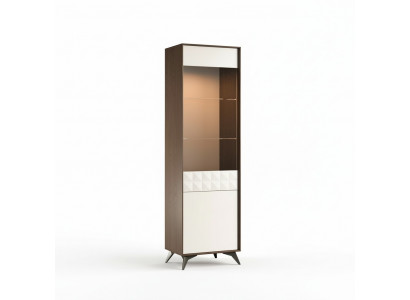 Modern Vitrin Schaf Vitrinnen Wunnzëmmer Schau Design Schief Glas Miwwel nei