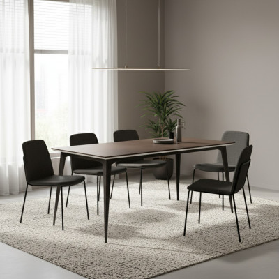 Klasseschen Designer Iessdësch Holz Dësch Dësch Iesszëmmer Wunnzëmmer Modern