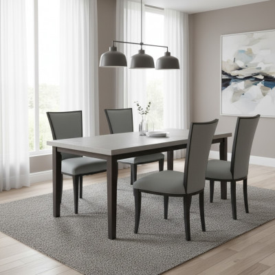 Luxus Fauteuil Set 4x Stull Grupp Sëtz Këssen Lehn Still Garnitur Holz Massiv