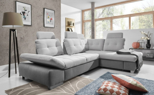 Eckcouch L-Form Couch Wohnlandschaft Garnitur Stoff Couchschlofaaris Schlofsofa