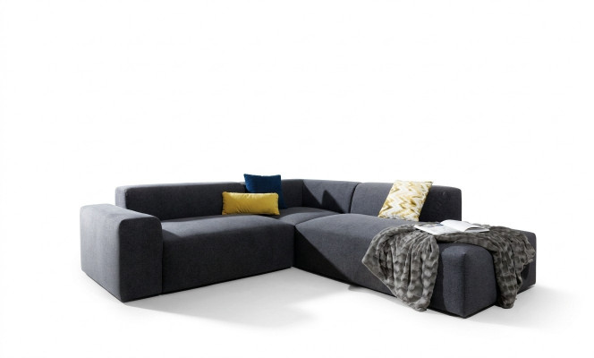 Eckcanapé L-Form Canapé Wunnlandschaft Garnitur Polster Stoff Design Modern