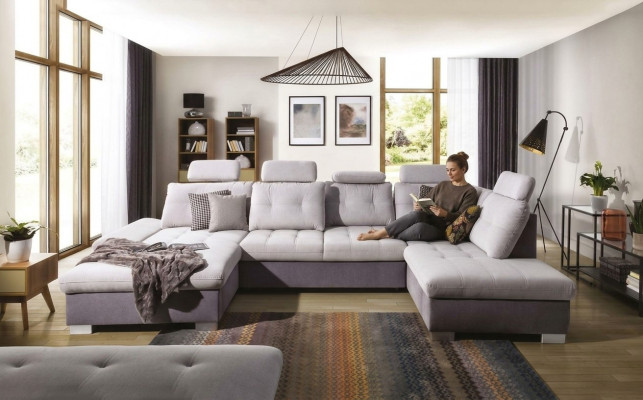 Polster Klassesch Wunnlandschaft Wunnzëmmer Eckssofa Garnitur Schlofs Canapéen Sofa