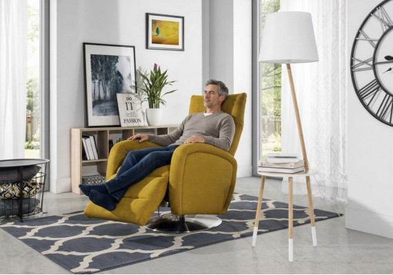 Sessel Lounge Designer Stull Polster Canapé 1 Sëtzer Relax D'Entrée Fernseh Stoff
