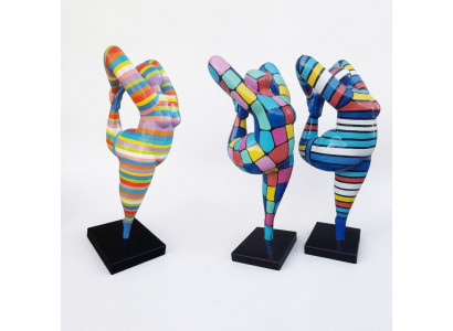 Abstrakt Designer Figur XXL Statuen Gaart Wunnzëmmer Konscht Skulptur Faarweg