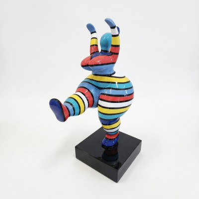 Abstrakt Designer Konscht 50cm Figur Statue Faarweg Bemoolt Skulpturen Statuen Neit