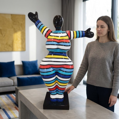 Abstrakt Designfiguren 120cm Statuen Gaart Wunnzëmmer Konscht Skulptur XXL Nei