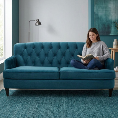 Türkis Royalsen Dräisëtzer Designer Luxus Wunnzëmmer Sofa 3-er Canapé