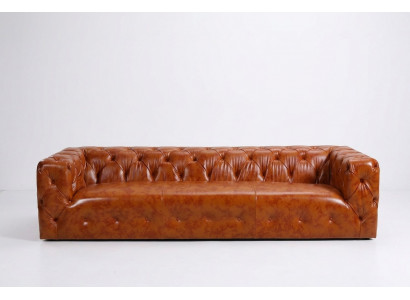 Chesterfield Sofa Canapé Polster Stoff Lieder Canapéen Polster Garnitur 4 Sëtz.