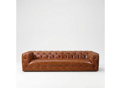 Ledersofa Kënschtlieder Couch Grouss - Sofa Luxus Wunnzëmmer Sëtz Pölster Véiersëtzer