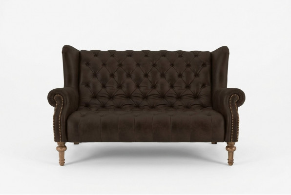 Schwaarz Chesterfield Couch Modernen Dräisëtzer Stilvollen 3-er