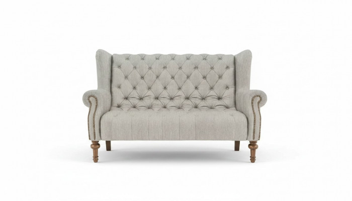 Chesterfield Sofa Canapé Polster Stoff Lieder Canapéën Polster Garnitur 2 Sëtzeger