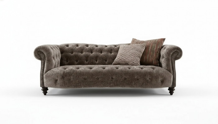 Chesterfield Sofa Canapé Polster Stoff Lieder Couchen Polster Garnitur 3 Sëtzer