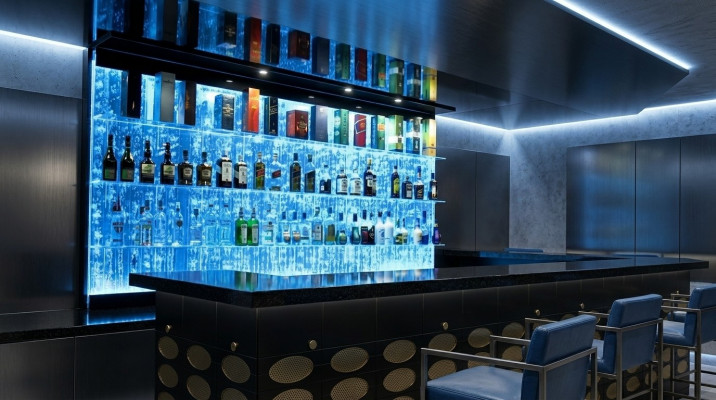 LED Regal Bar Waasser Mauer Sail Beliicht Waassermaueren Bar Theke Regal Miwwelen