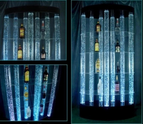 Designer Bar Empfangsdësch Waasserwand Waassersail Comptoir Regaler