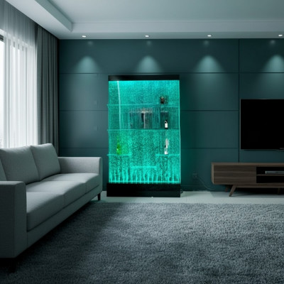 Theke Regaler Designer Beleucht LED Waasser Mauer Bar Regal Kolonn