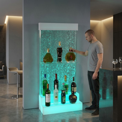 Designer LED Bar Gestell Waasserwand Bar Theke Regal Miwwelen