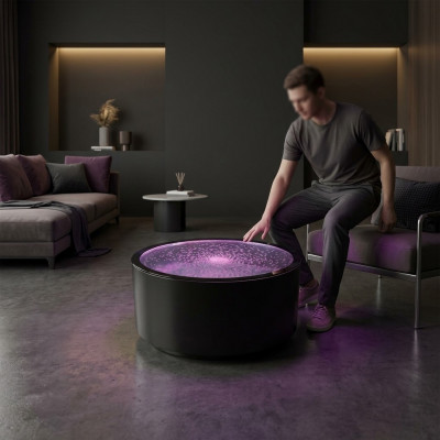 LED ronnen Niewendësch Waasser Mauer Bar Theke Regal Miwwelen beliicht