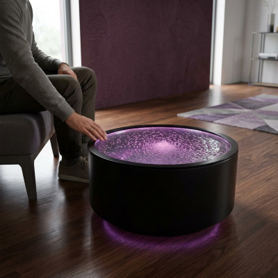 Waasser Design Dësch Couchtisch Waasser Sailen Sofa Dëscher LED Beléiert