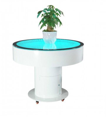 Ronne Bord Steebord Bar Rond Dëscher LED Waasserspill Beléiert LED