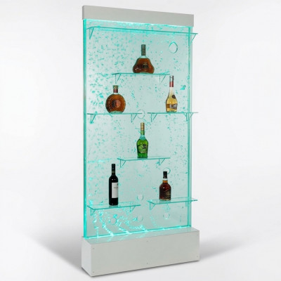 Regaler Designer beliicht LED Waasserwand Bar Regal Kolonn Comptoir Waassersailen